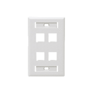 Faceplate Furukawa para 4-Keystone Blanco Plano 4P 70x114mm