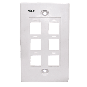 Faceplate Blanco 6-Keystone Vertical 70x114mm