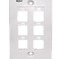 Faceplate Blanco 6-Keystone Vertical 70x114mm - Miniatura 1