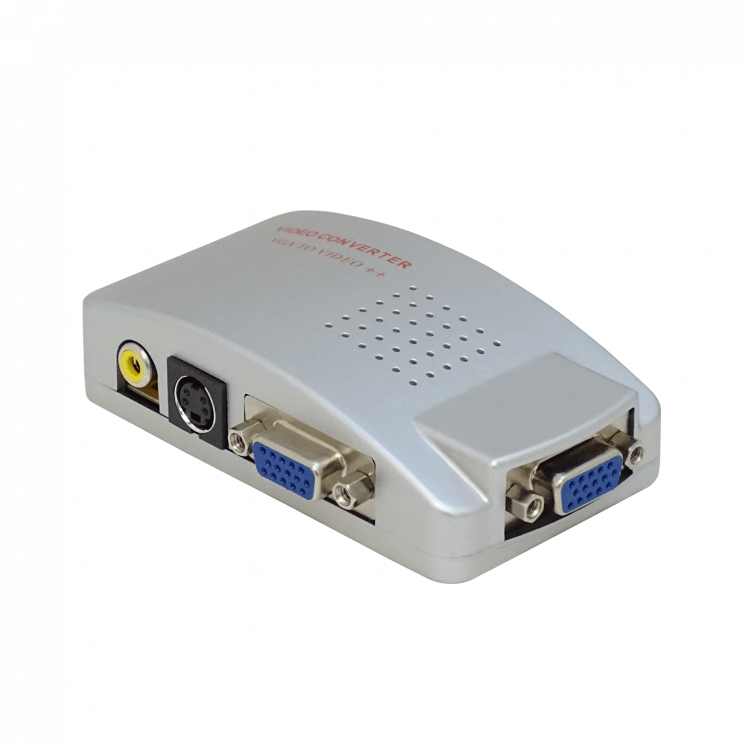 Convertidor VGA Hembra a RCA Hembra + S-Video, Requiere Fuente USB 5V 1