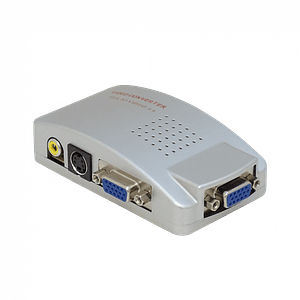 Convertidor VGA Hembra a RCA Hembra + S-Video, Requiere Fuente USB 5V