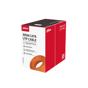 Cable UTP Cat6 CE Dahua 23AWG aleación Aluminio y cobre.