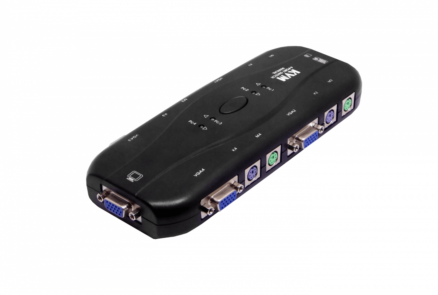 KVM 4-PS2-VGA requiere Cables no incluye Fuente de Poder 5-9VDC 100mA 1