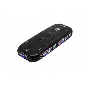 KVM 4-PS2-VGA requiere Cables no incluye Fuente de Poder 5-9VDC 100mA