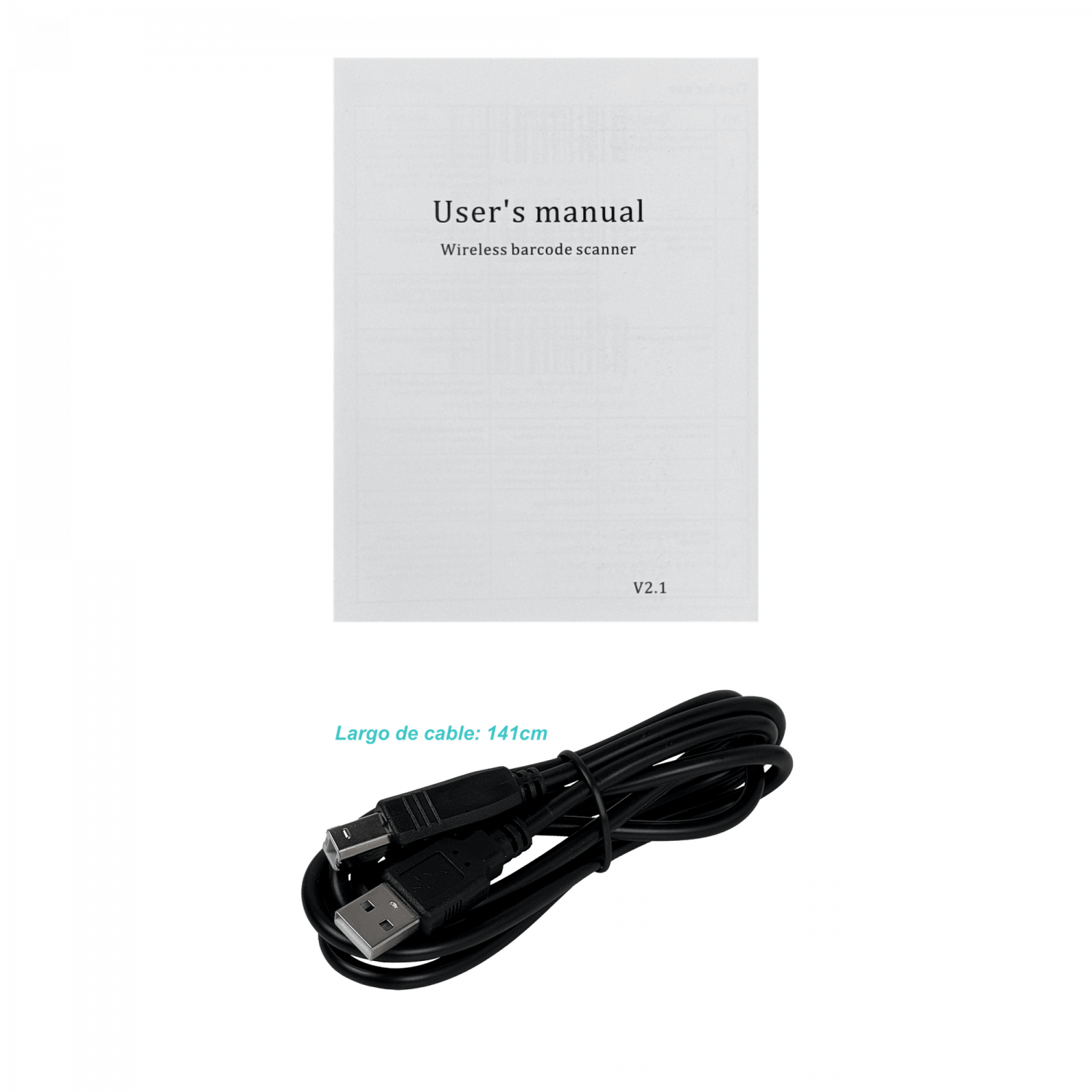 Pistola Inalambrica Laser Lector Codigo Barra y QR inc-Cable-USB 5