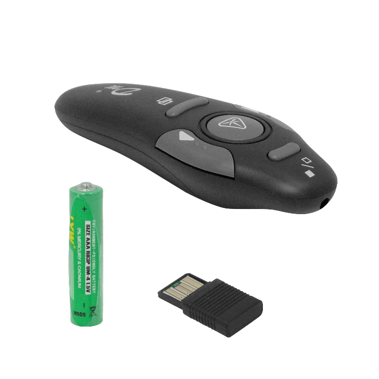 Presentador Inalámbrico 15m 2.4GHz USB con Puntero Láser y Receptor 3