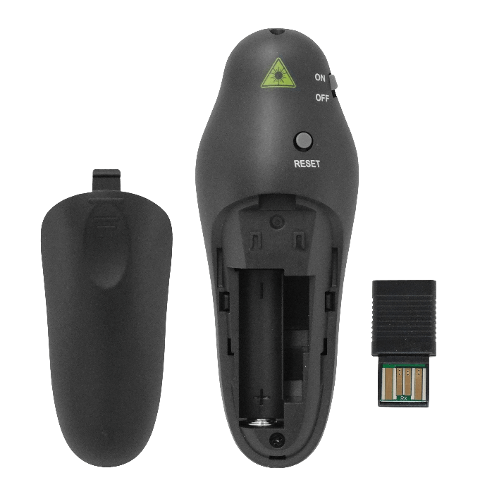 Presentador Inalámbrico 15m 2.4GHz USB con Puntero Láser y Receptor 4