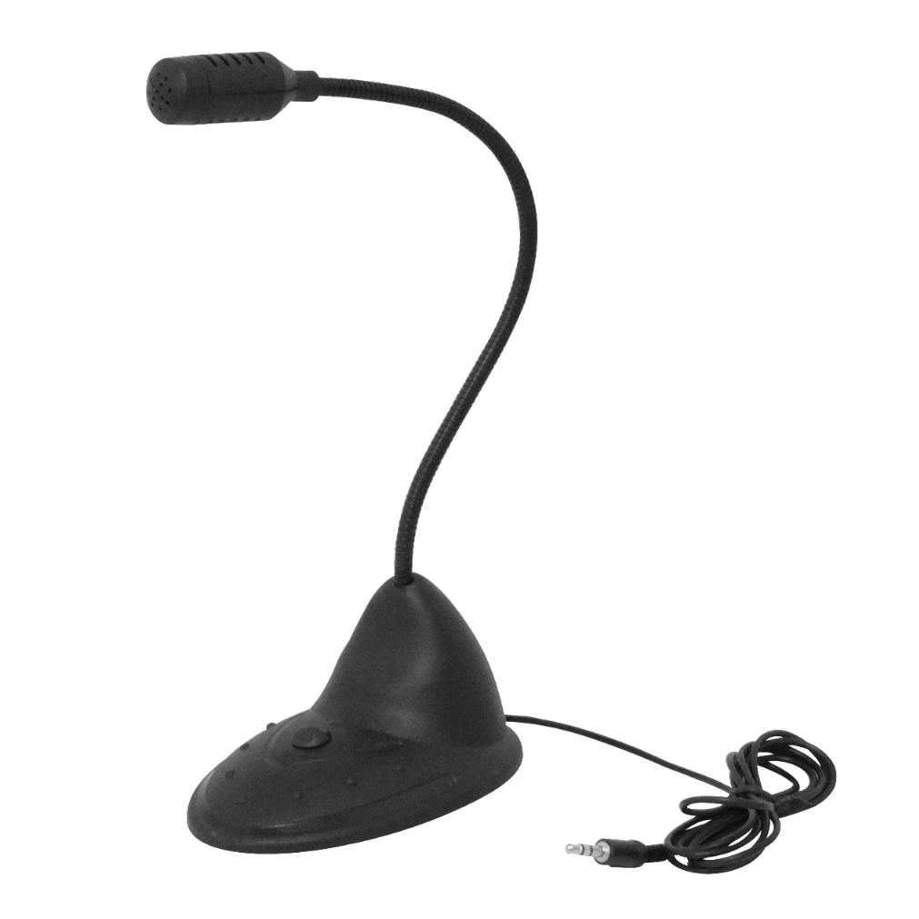 Microfono 3,5mm-M c/Base Cable 130cm para Escritorio  2