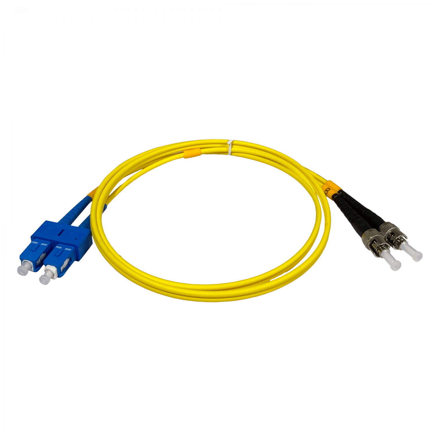 Jumper Cable Fibra 1mt ST/UPC-SC/UPC MonoModo SM Duplex  9/125um 3mm 1