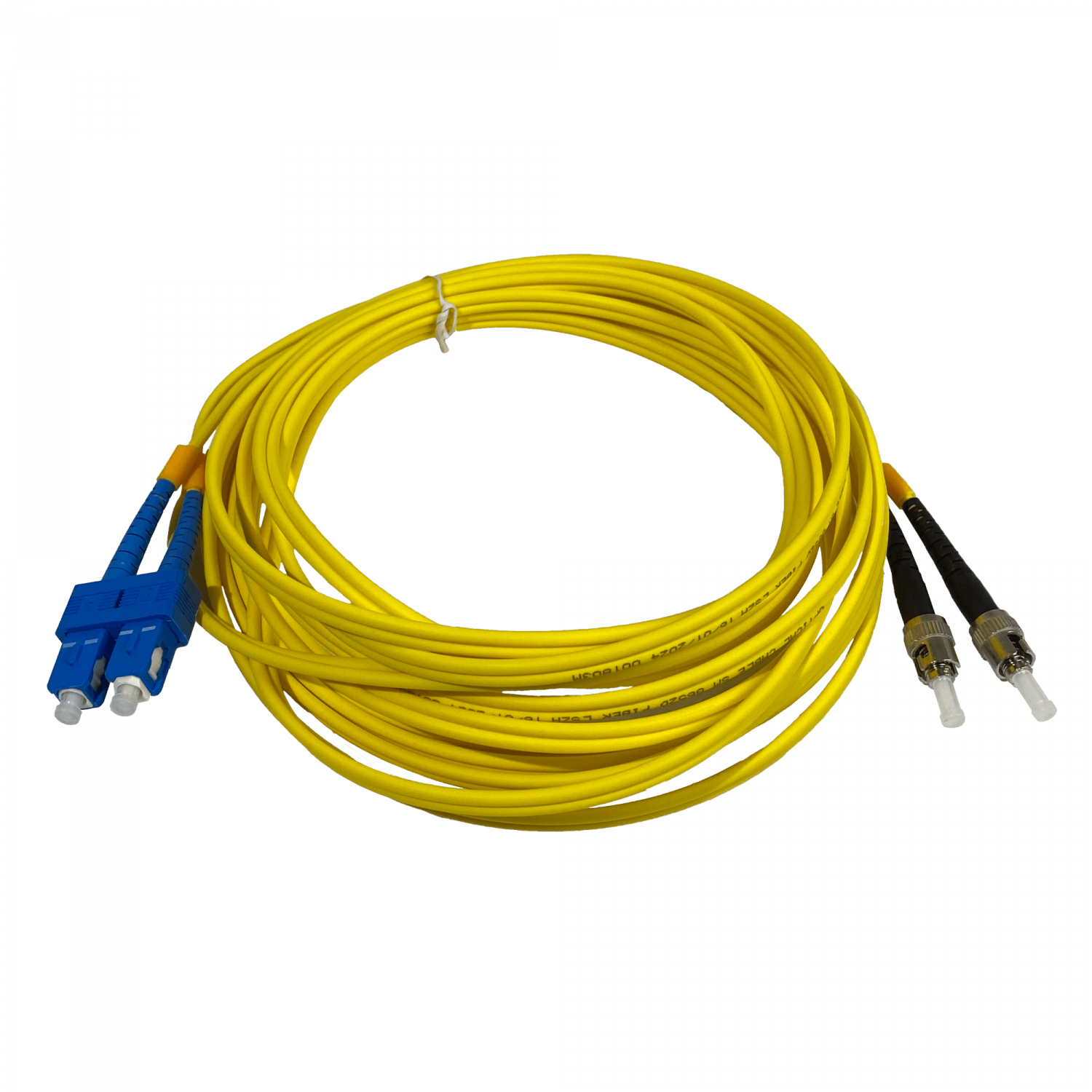 Jumper Cable Fibra 5mt ST/UPC-SC/UPC MonoModo SM Duplex  9/125um 3mm 1