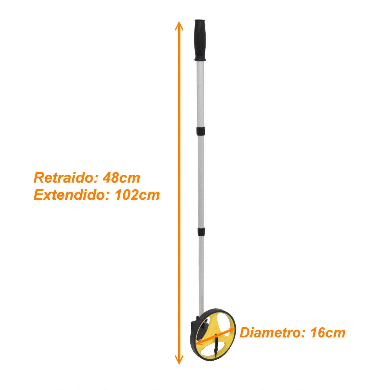 Odometro 9999mt Mide Distancias sin/Atril Rueda-16cm BL-10 3