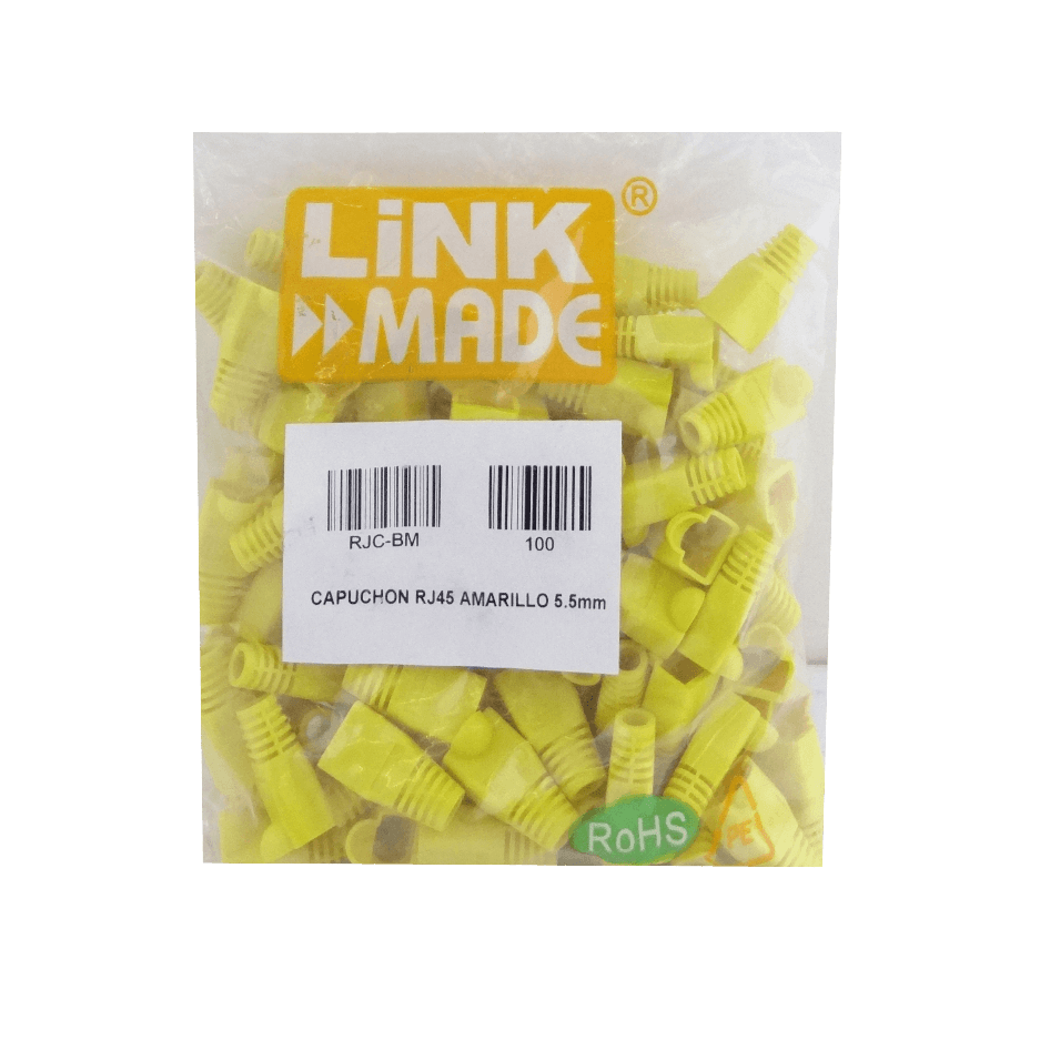 Capuchon p/RJ45 Amarillo Bolsa-100-unidades  4