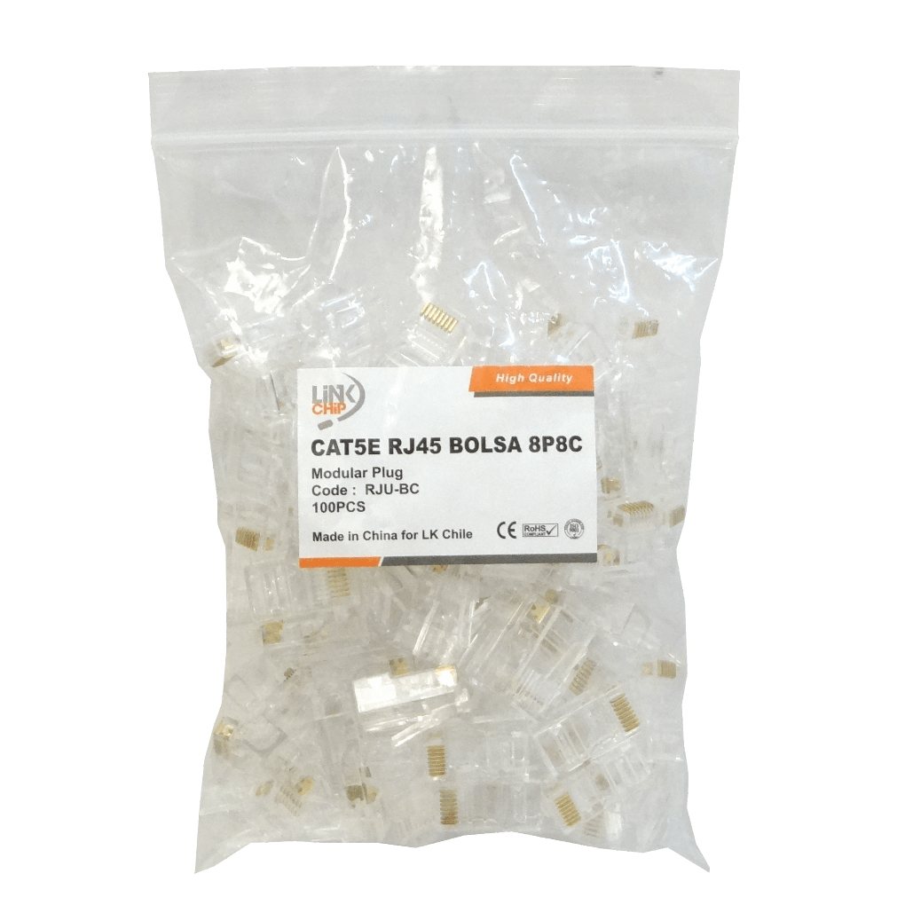 Conectores Crimpeables CAT5 RJ45 Bolsa 100  4
