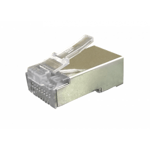 Conector RJ45 Metálico para Cat5E FTP/STP 10 Unidades