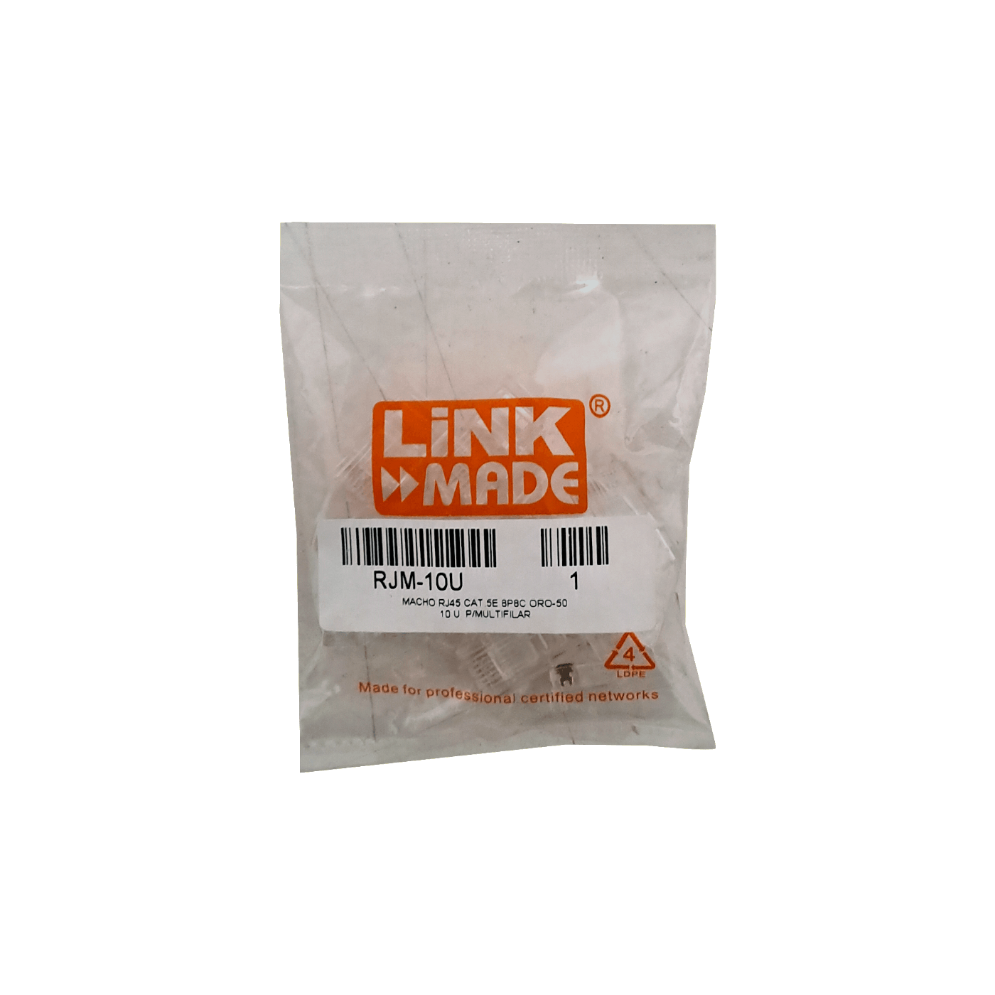 Conector RJ45 Cat5e UTP Multifilar 10-unids de Alta Calidad para Redes 4