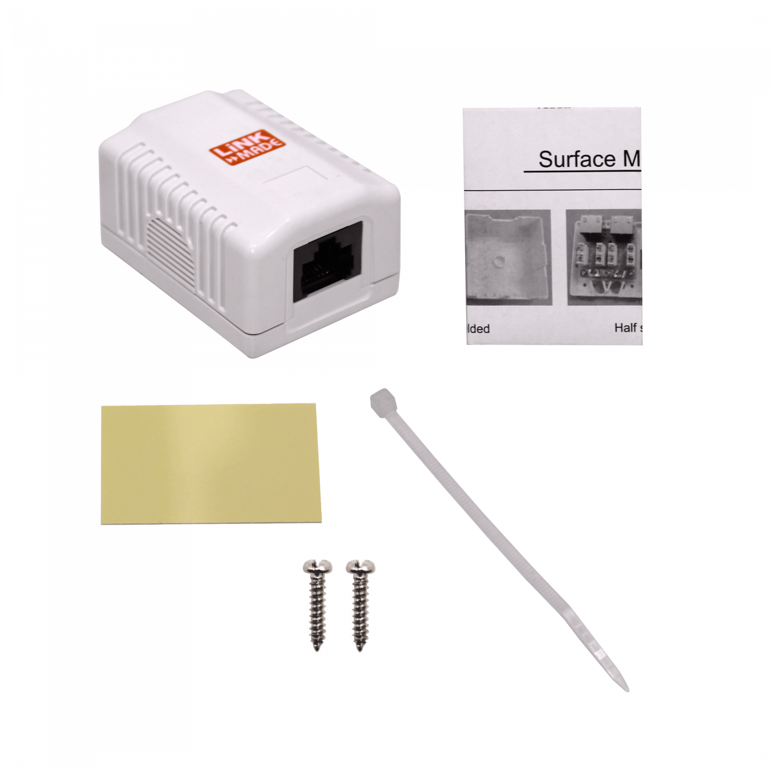 Roseta 1-RJ45 Cat5e UTP 66x49x25mm 5