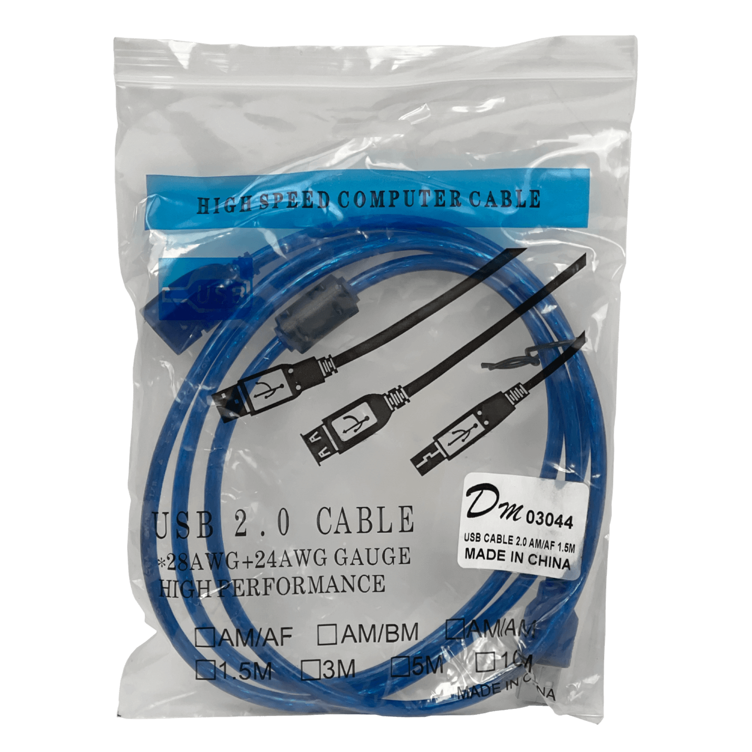 Cable de Extensión USB Pasivo 1.5m, USB A-M a USB A-H 3