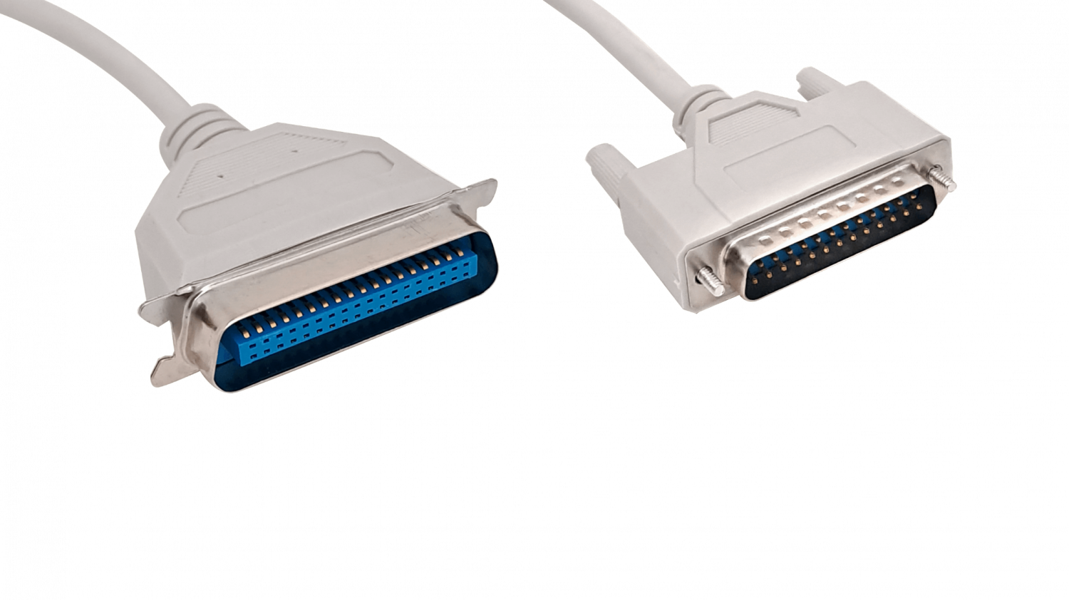 Cable Paralelo 2,5mt p/Impresora DB25-Macho CEN36 Gris VW-1 Centronics 1