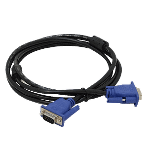 Cable VGA DB15 Macho a Macho, 1.8 Metros, Blindado, Negro