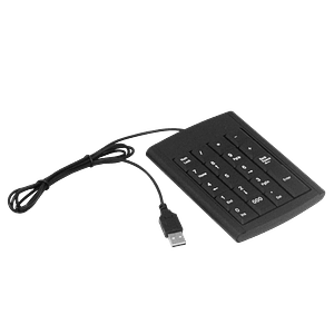 Teclado Numérico USB con 19 Teclas, Dimensiones 140x100x15mm, Cable 120cm