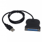 Adaptador USB a Paralelo DB25 Hembra 75cm Plug & Play - Miniatura 2