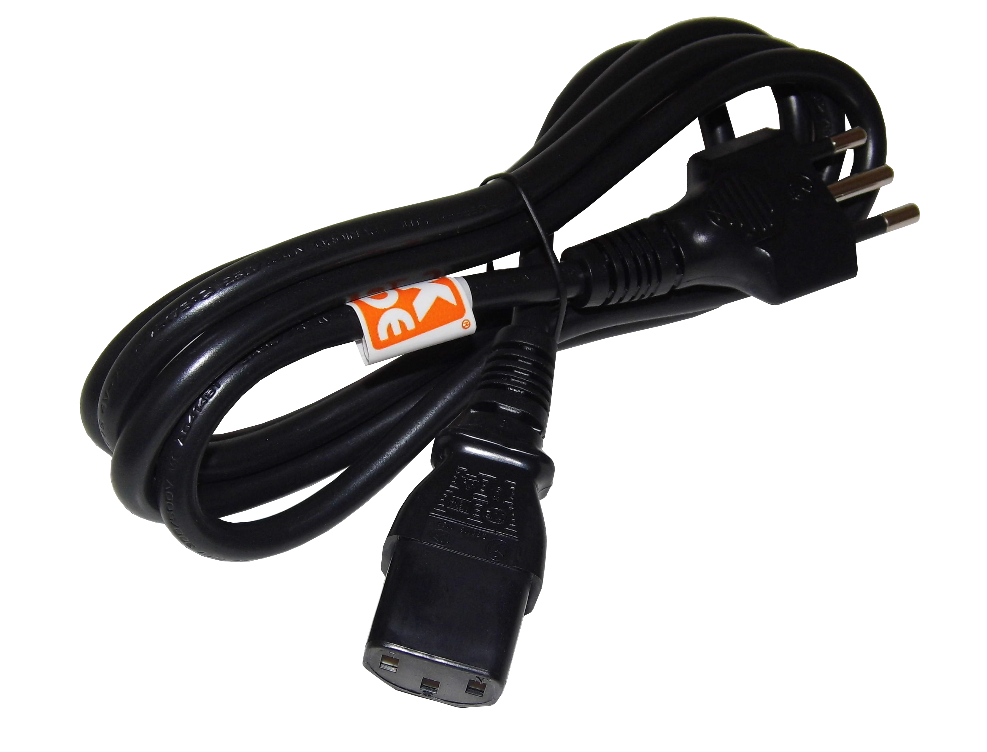 Cable de Poder 150cm C13 Hembra a Chile-It Macho Negro 3x0.75mm2 2