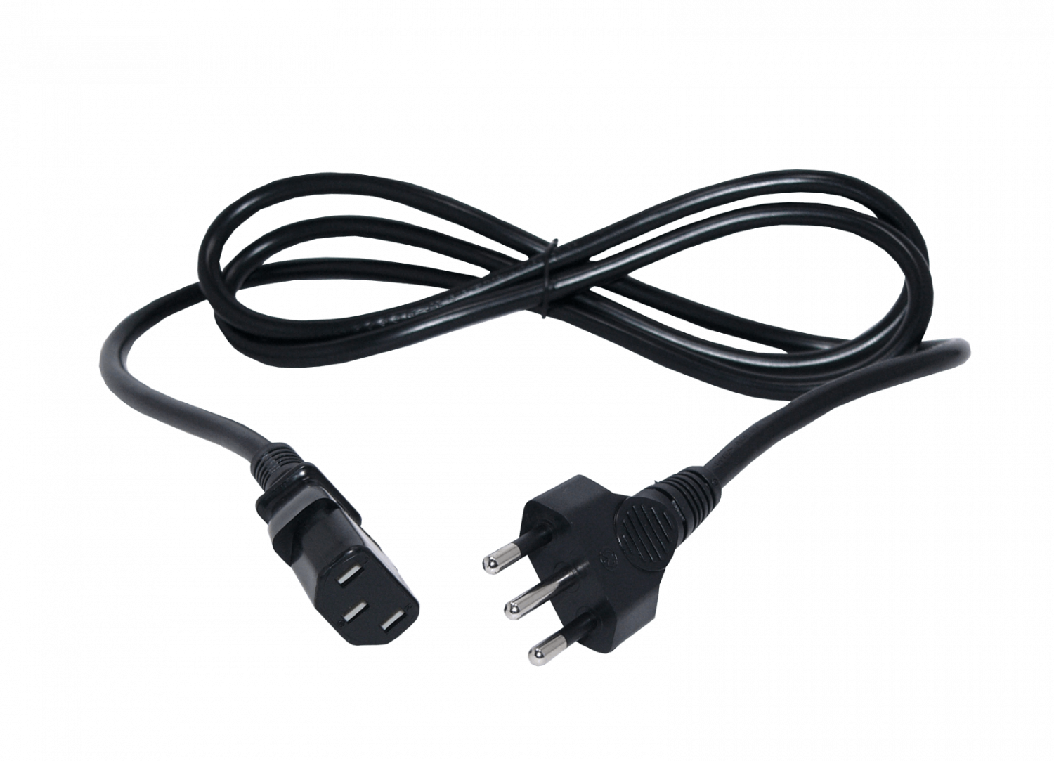 Cable de Poder 150cm C13 Hembra a Chile-It Macho Negro 3x0.75mm2 1