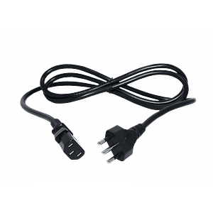 Cable de Poder 150cm C13 Hembra a Chile-It Macho Negro 3x0.75mm2