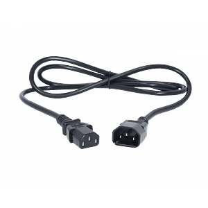 Cable de Poder 150cm Macho-Hembra C13/C14 Negro 6A 3x0.75mm2