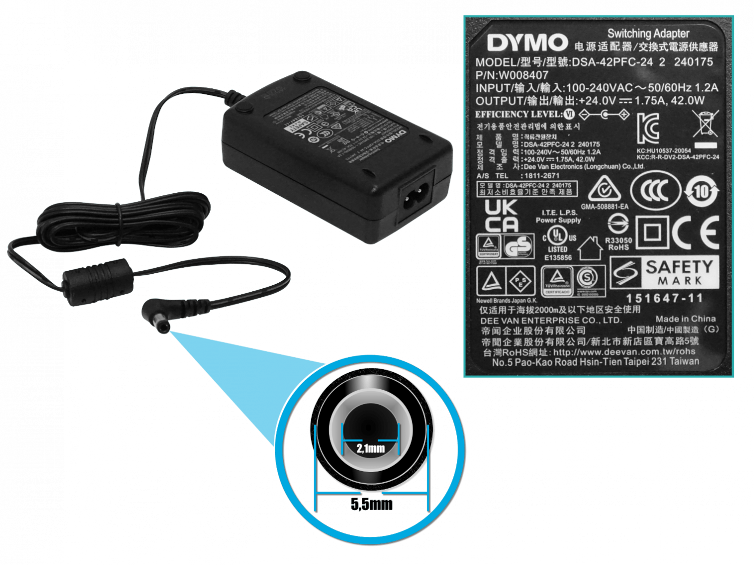 Impresora Termica 56mm 51/min Etiquetas-30xxx LabelWriter-550 DYMO  5