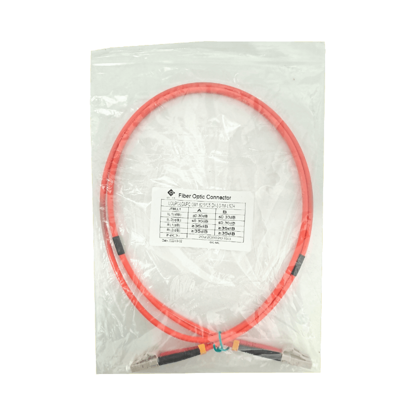 Jumper Fibra 1mt LC-LC OM1 MultiModo MM Duplex  62.5/125um 3mm LSZH 3