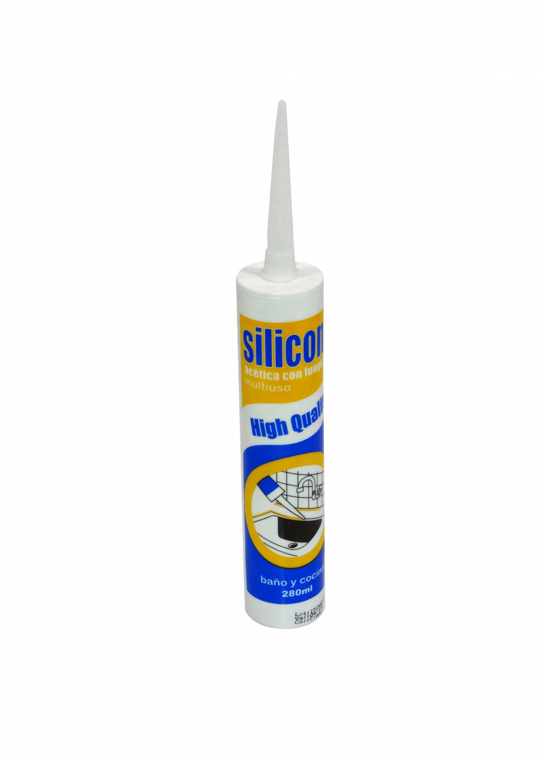 Silicona Blanca Acetica con Funguicida 280ml 4