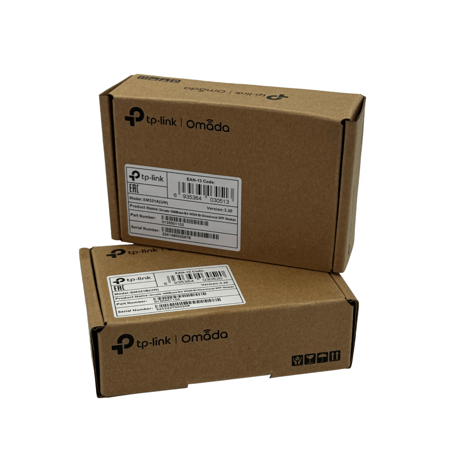 2 Modulos SFP WDM 1.25Gbps Monomodo 20km 1550/1310nm TP-Link SM321A-SM321B 4