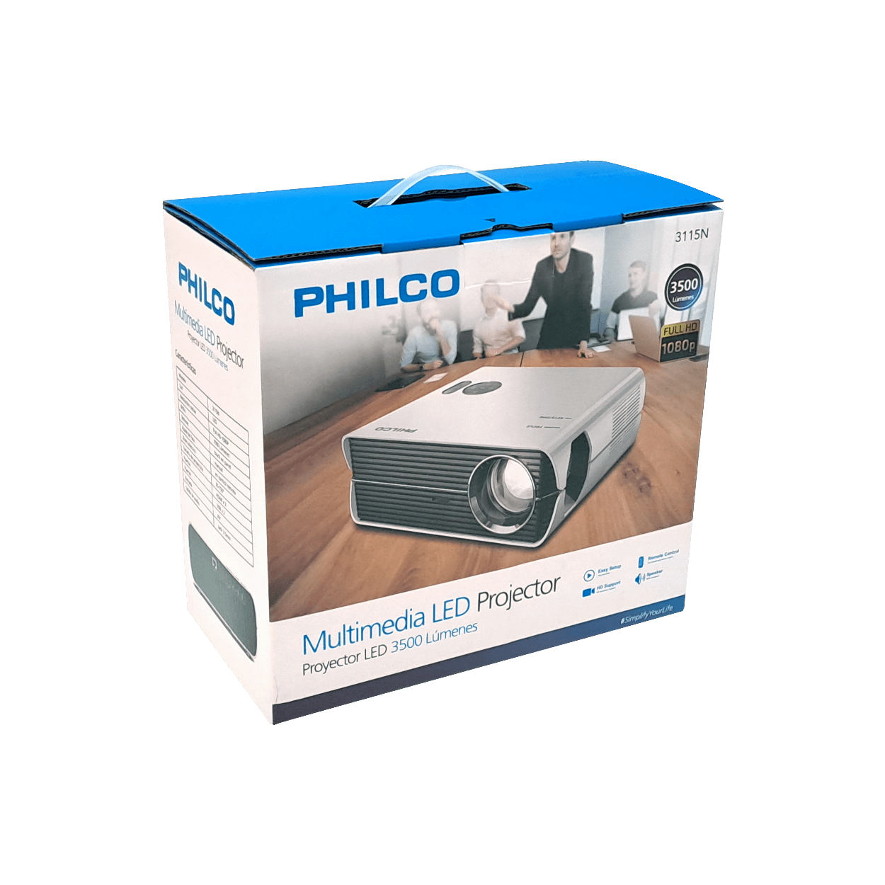 Proyector Philco 3500 Lúmenes, 1080p, Hasta 150