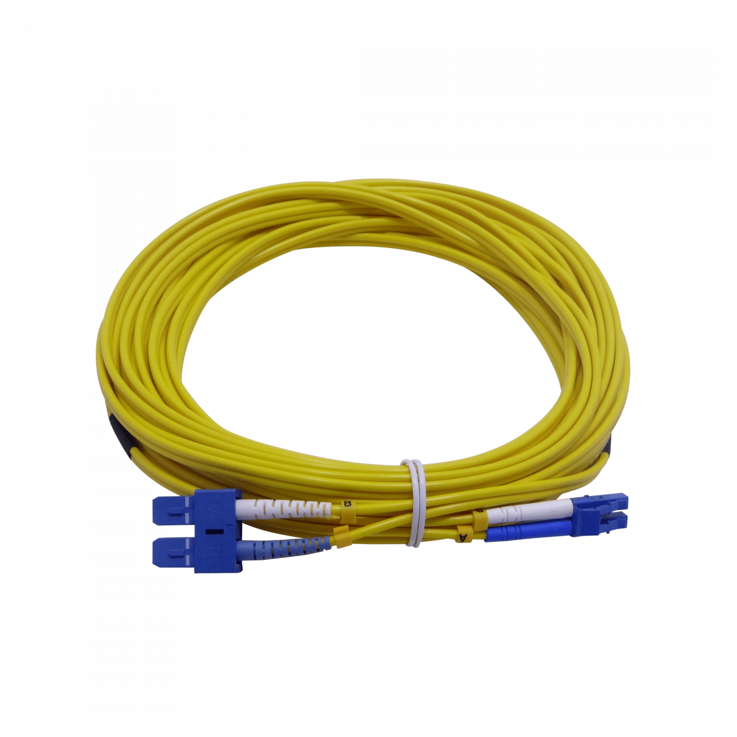 Jumper Cable Fibra 10mt LC-SC/UPC MonoModo SM Duplex  9/125um 3mm 1
