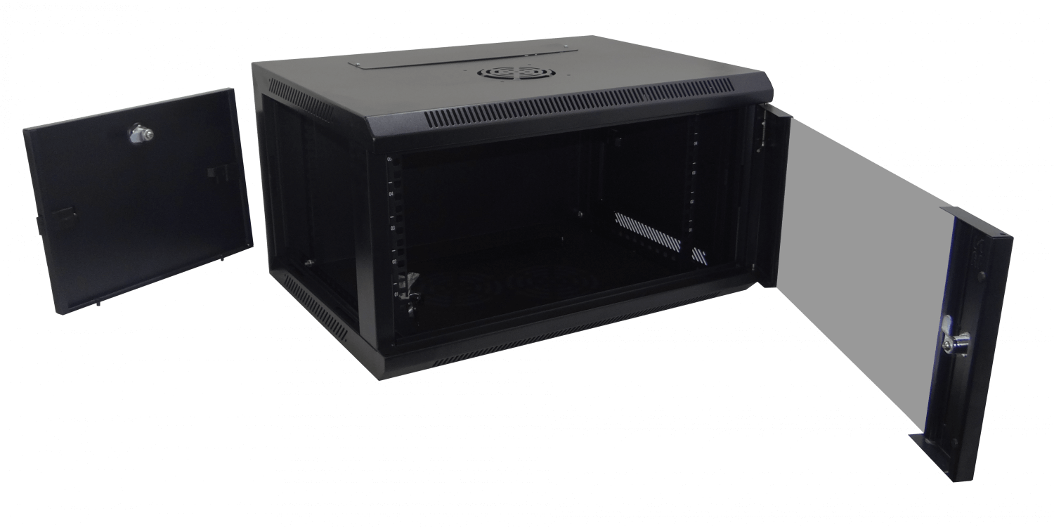 Gabinete Rack  5U 45cm Pared Negro 2