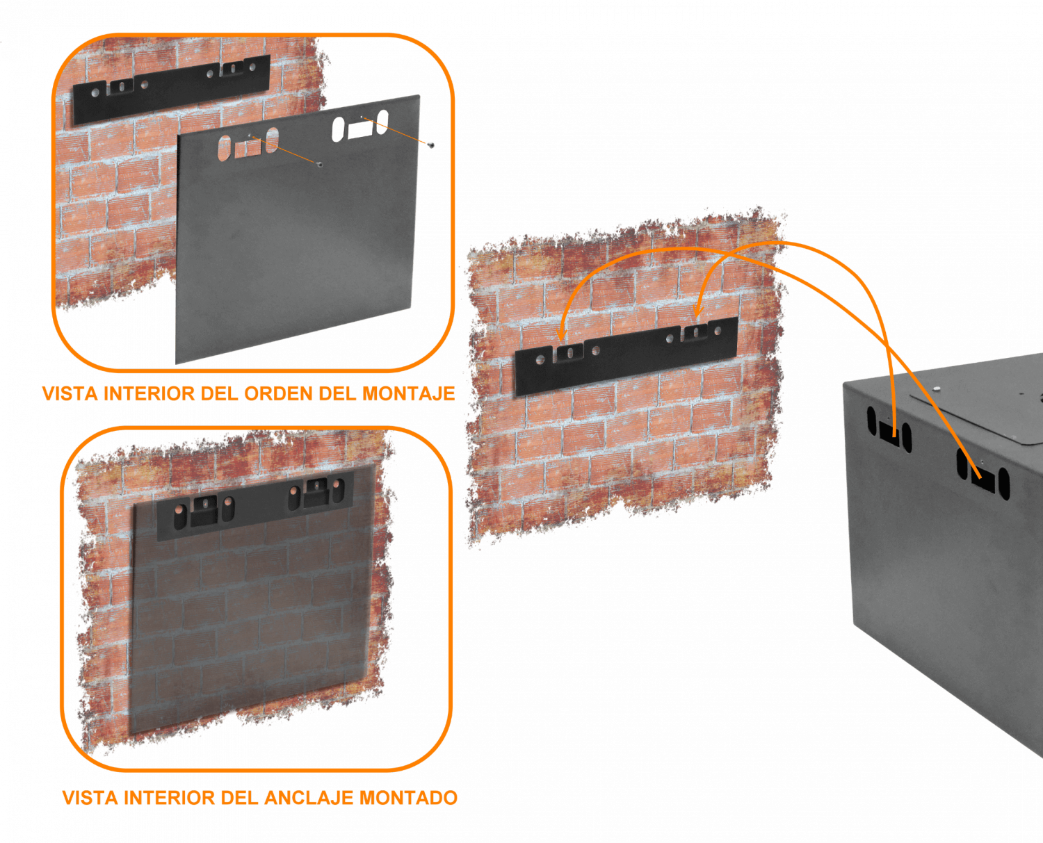 Gabinete Rack  5U 45cm Pared Negro 4