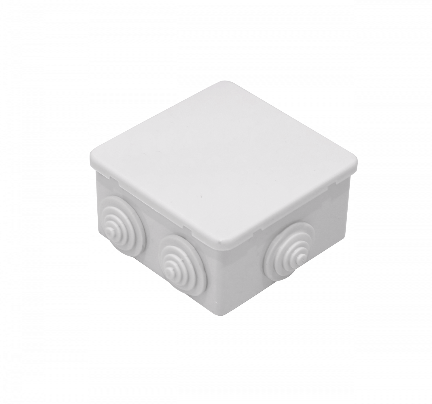 Caja Estanca Blanca 80x80x45mm  6-Conos sin-Tornillos 1