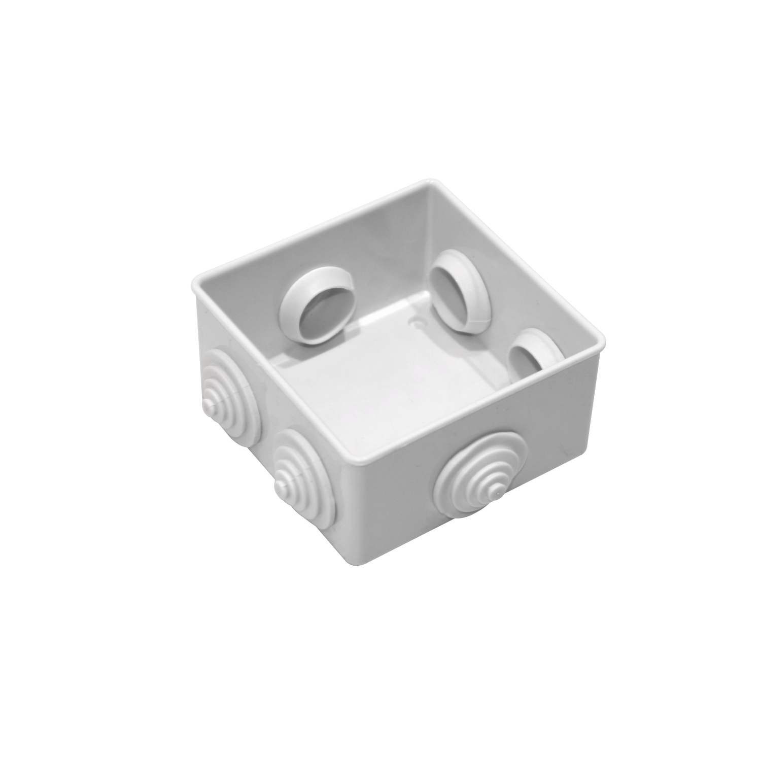 Caja Estanca Blanca 80x80x45mm  6-Conos sin-Tornillos 3