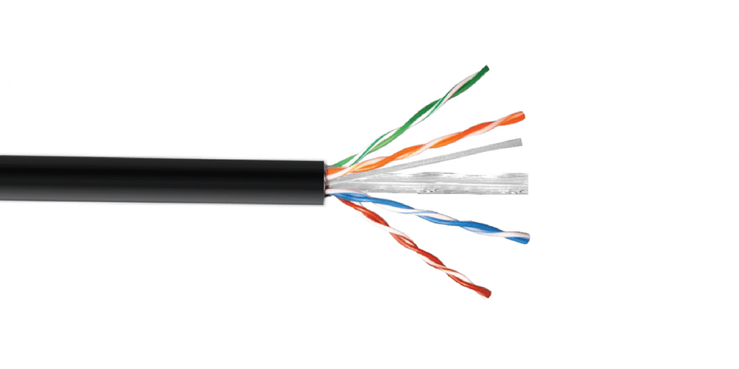 Caja Cable UTP  sim-Cat6 Negro PE Exterior 0.50mm Cobre 305mt 1