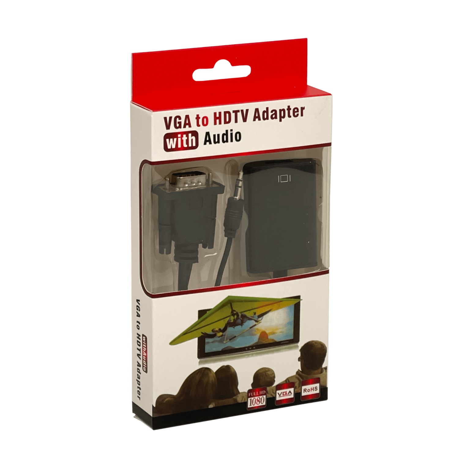 Convertidor VGA Macho + Audio 3.5mm a HDMI Hembra, Video + Audio 2