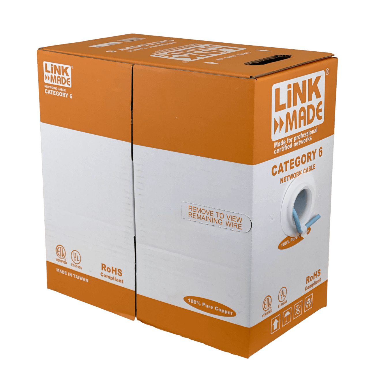 Cable UTP LSZH Azul CAT6 300mt Unifilar Cobre Caja Cable Taiwan 3