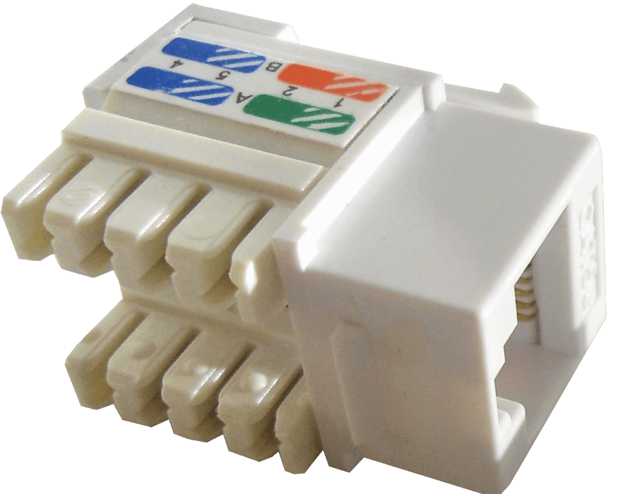 Keystone Punchable Blanco Cat5e 1