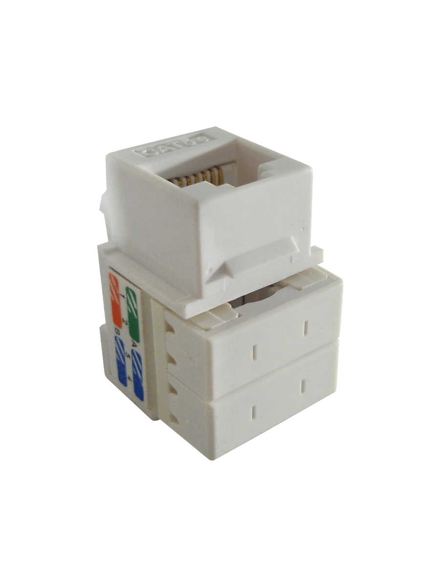 Keystone Punchable Blanco Cat5e 3