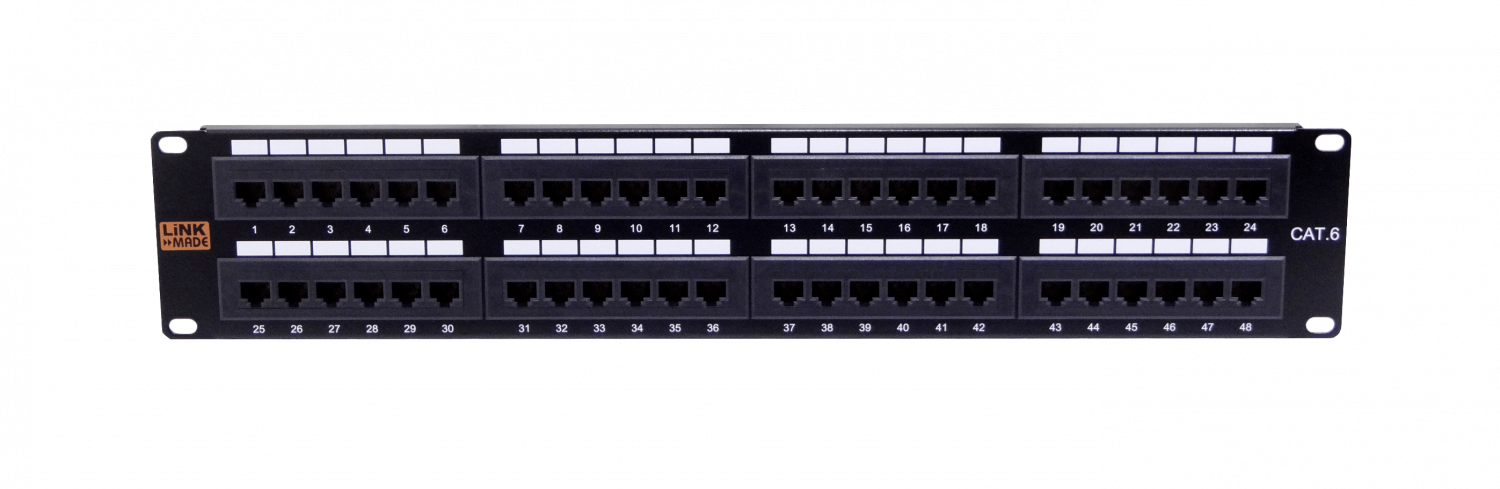 Patch Panel UTP 48-RJ45 Cat6 2U Certific UL 2