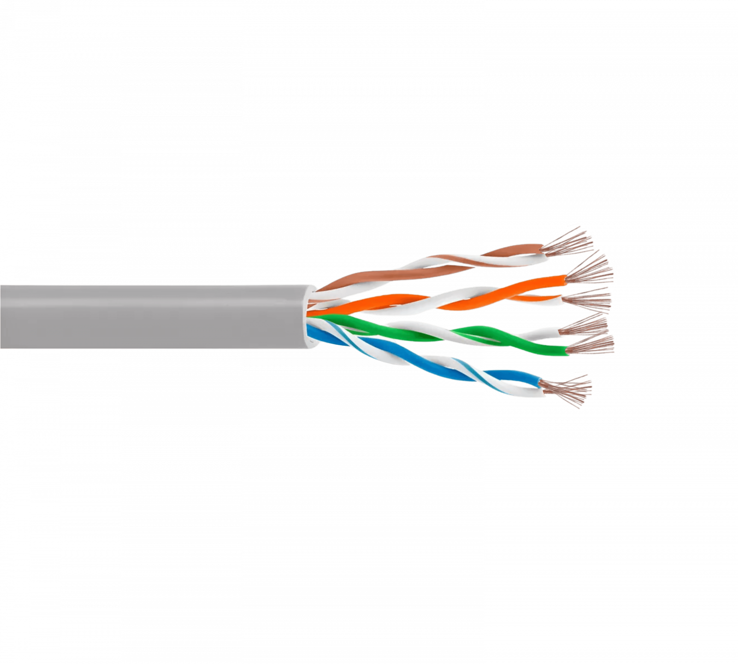 Cable Patch 1mt Cat5E U/UTP Gris LSZH  Inyectado Multifilar 1