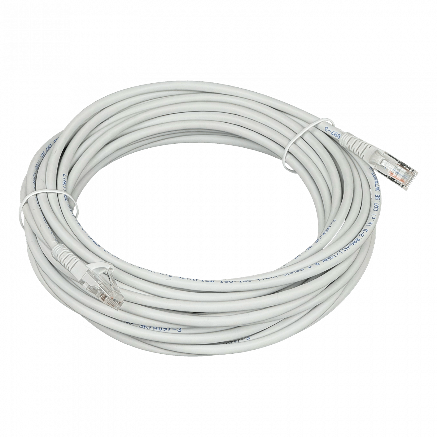 Cable Patch 10mt Cat5e Gris LSZH Inyectado Multifilar 4