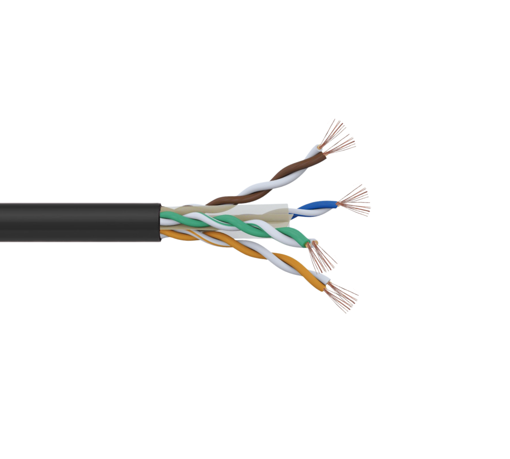 Cable Patch 1mt Cat6 Negro LSZH Inyectado Multifilar 1