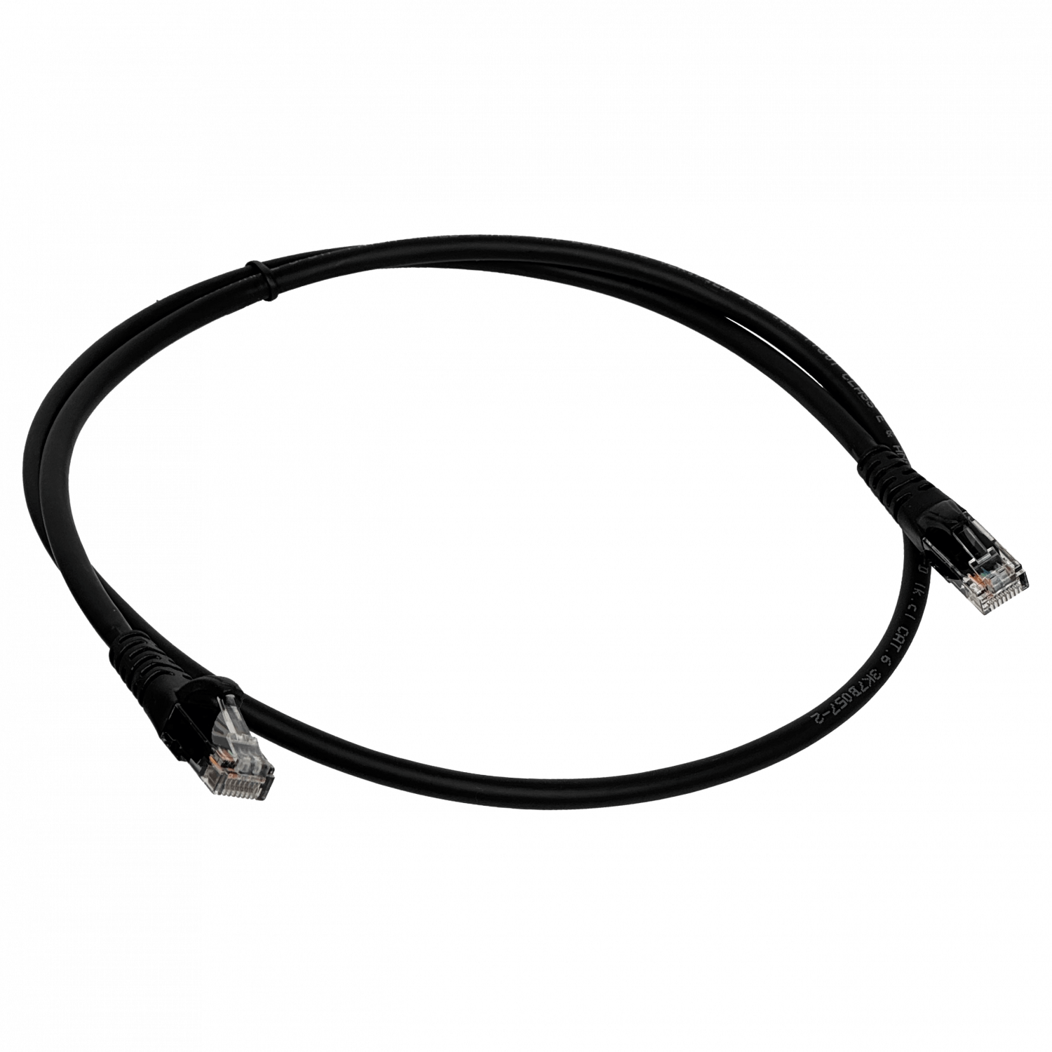 Cable Patch 1mt Cat6 Negro LSZH Inyectado Multifilar 2