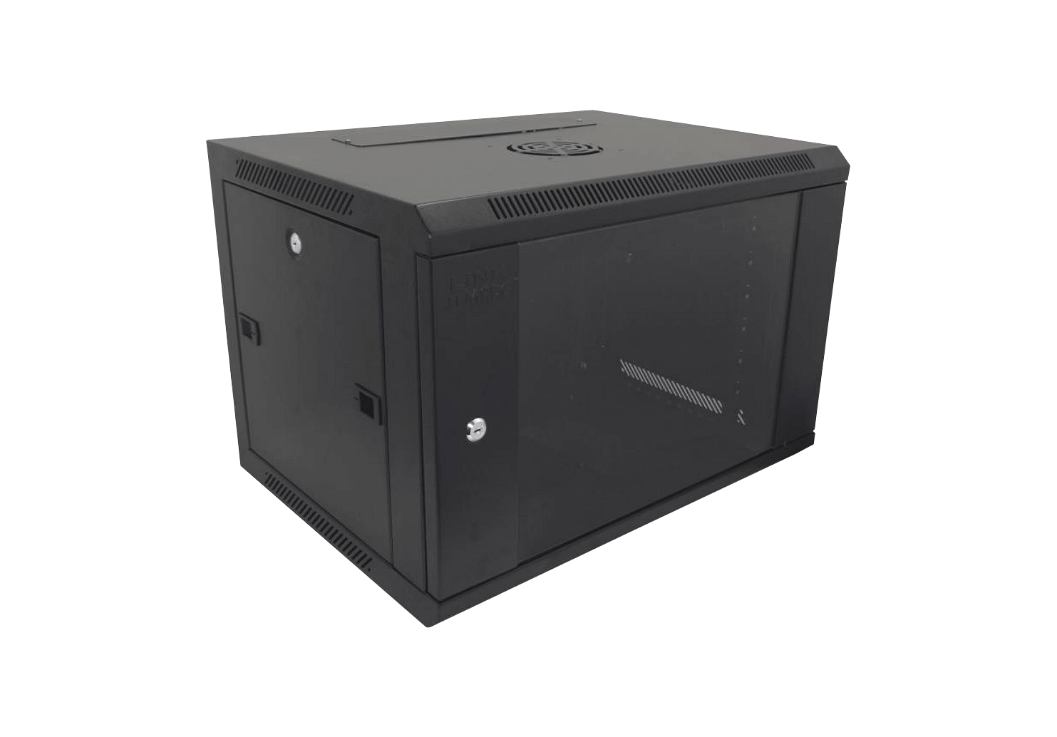 Gabinete Rack pared negro 45cm fondo 7U 1